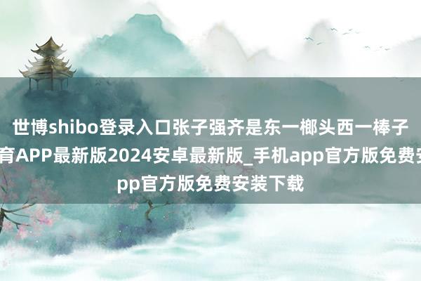 世博shibo登录入口张子强齐是东一榔头西一棒子-世博体育APP最新版2024安卓最新版_手机app官方版免费安装下载