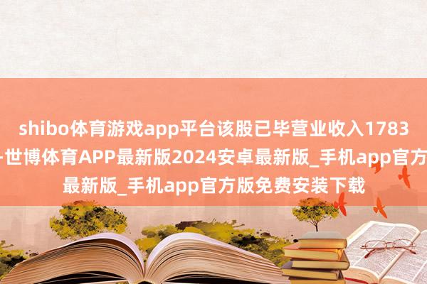 shibo体育游戏app平台该股已毕营业收入178345.00好意思元-世博体育APP最新版2024安卓最新版_手机app官方版免费安装下载