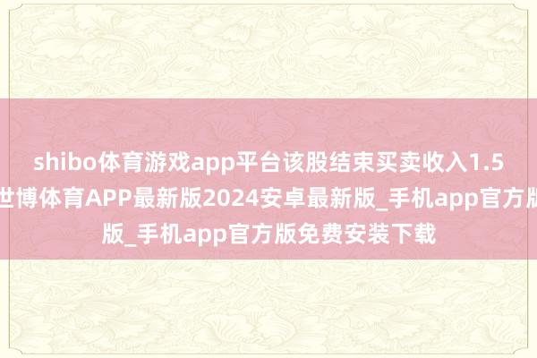shibo体育游戏app平台该股结束买卖收入1.51亿好意思元-世博体育APP最新版2024安卓最新版_手机app官方版免费安装下载