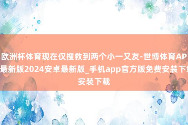 欧洲杯体育现在仅搜救到两个小一又友-世博体育APP最新版2024安卓最新版_手机app官方版免费安装下载