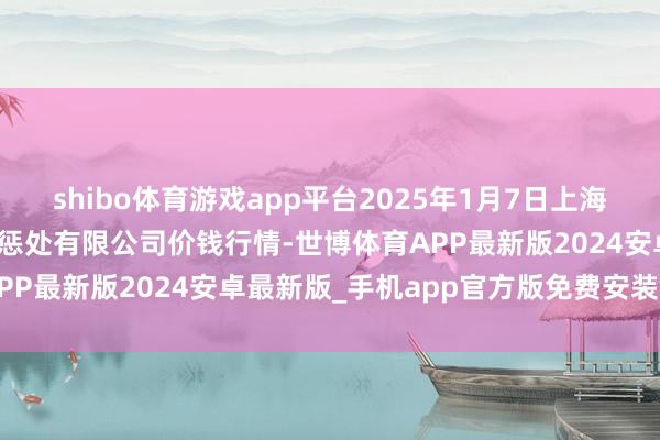 shibo体育游戏app平台2025年1月7日上海农居品中心批发市集讨论惩处有限公司价钱行情-世博体育APP最新版2024安卓最新版_手机app官方版免费安装下载