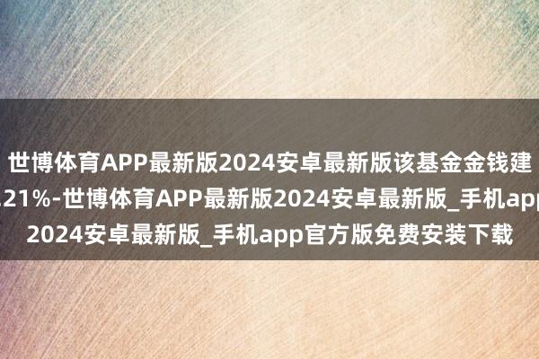世博体育APP最新版2024安卓最新版该基金金钱建树：股票占净值比87.21%-世博体育APP最新版2024安卓最新版_手机app官方版免费安装下载