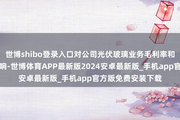 世博shibo登录入口对公司光伏玻璃业务毛利率和净利润产生负面影响-世博体育APP最新版2024安卓最新版_手机app官方版免费安装下载