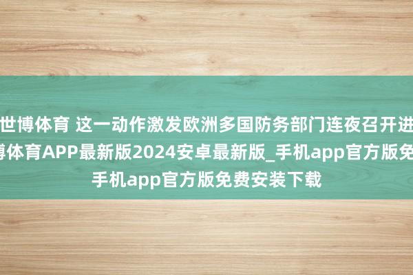 世博体育 这一动作激发欧洲多国防务部门连夜召开进攻会议-世博体育APP最新版2024安卓最新版_手机app官方版免费安装下载
