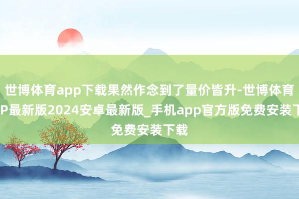 世博体育app下载果然作念到了量价皆升-世博体育APP最新版2024安卓最新版_手机app官方版免费安装下载