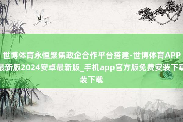 世博体育永恒聚焦政企合作平台搭建-世博体育APP最新版2024安卓最新版_手机app官方版免费安装下载