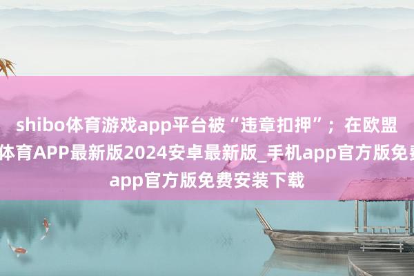 shibo体育游戏app平台被“违章扣押”;在欧盟看来-世博体育APP最新版2024安卓最新版_手机app官方版免费安装下载