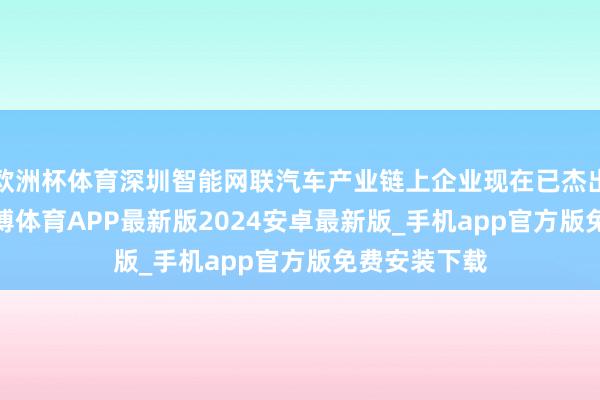 欧洲杯体育深圳智能网联汽车产业链上企业现在已杰出2400家-世博体育APP最新版2024安卓最新版_手机app官方版免费安装下载