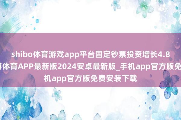 shibo体育游戏app平台固定钞票投资增长4.8%傍边-世博体育APP最新版2024安卓最新版_手机app官方版免费安装下载