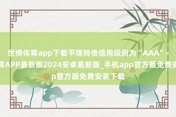世博体育app下载平煤转债信用级别为“AAA”-世博体育APP最新版2024安卓最新版_手机app官方版免费安装下载