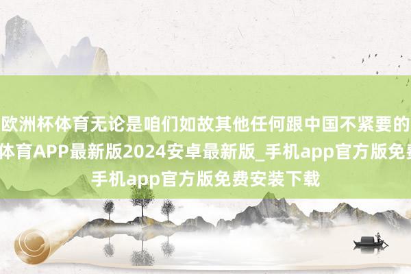 欧洲杯体育无论是咱们如故其他任何跟中国不紧要的公司-世博体育APP最新版2024安卓最新版_手机app官方版免费安装下载